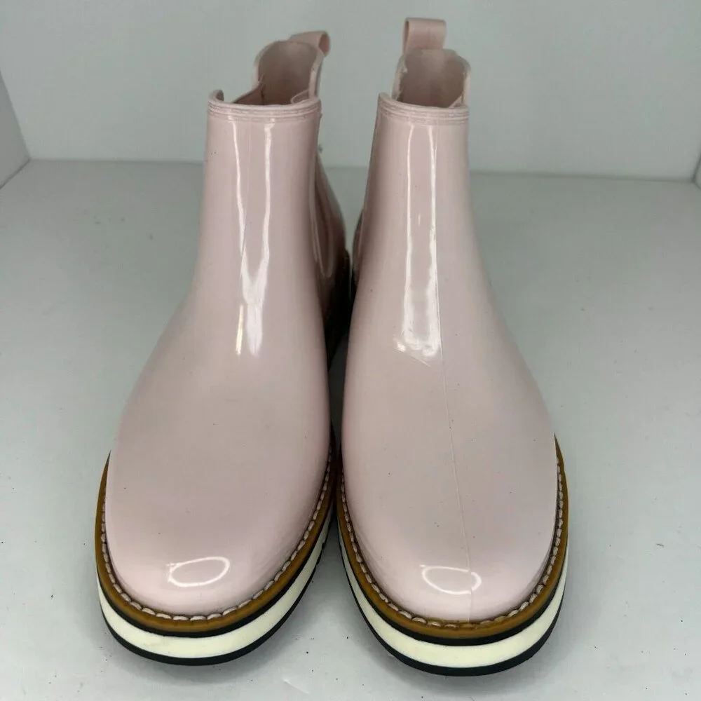 Sonoma Womens Pink Round Toe Foam Footbed Slip-On Ankle Size 9 Chelsea Boots